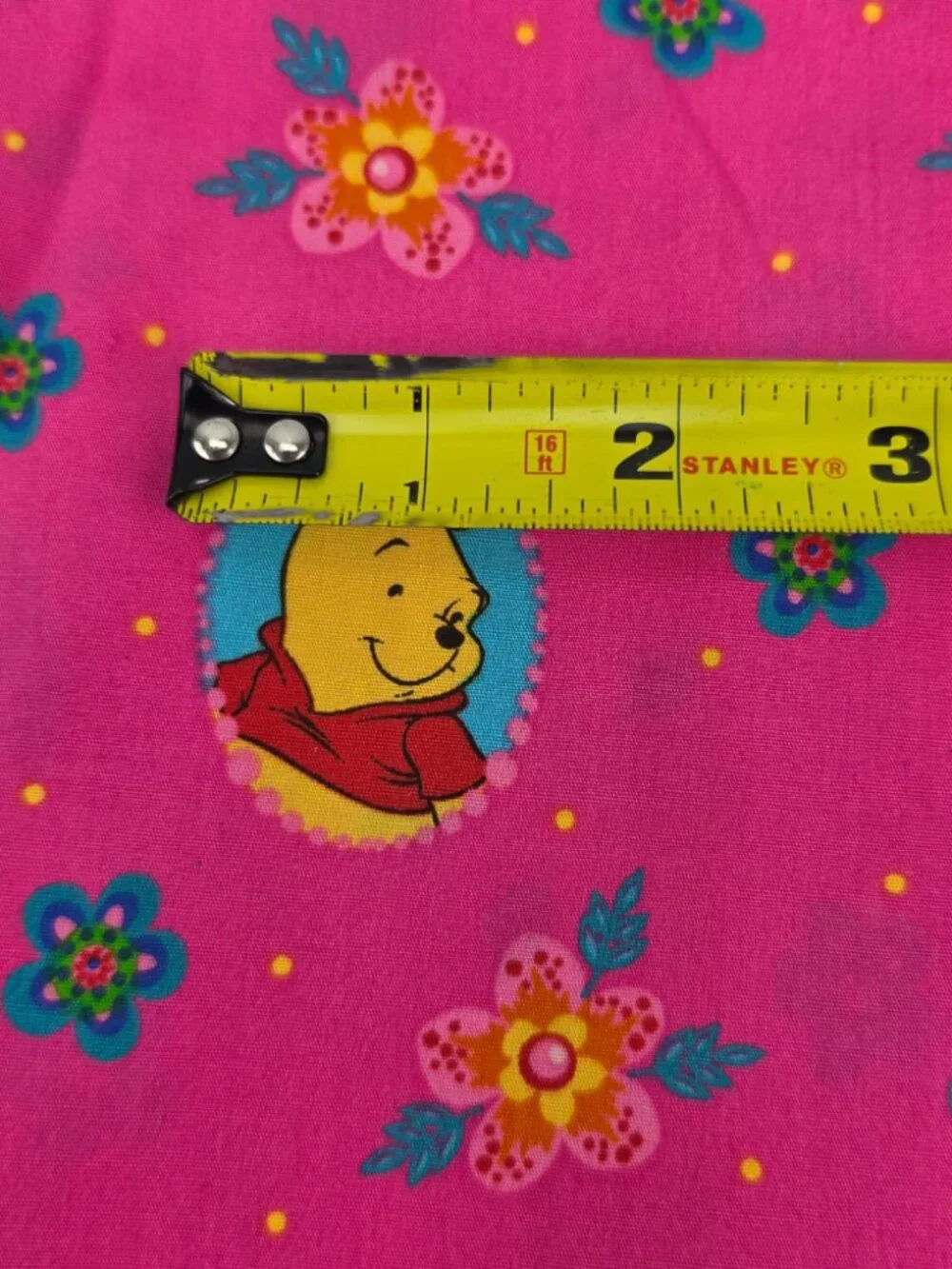 Springs Industries Disney 2 Yards Winnie the Pooh & Piglet Pink Cotton Fabric